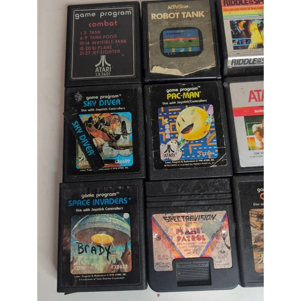 Mixed Lot Of 12 Atari 2600 Games Combat Riddle Of The Sphinx Midnight Magic More
